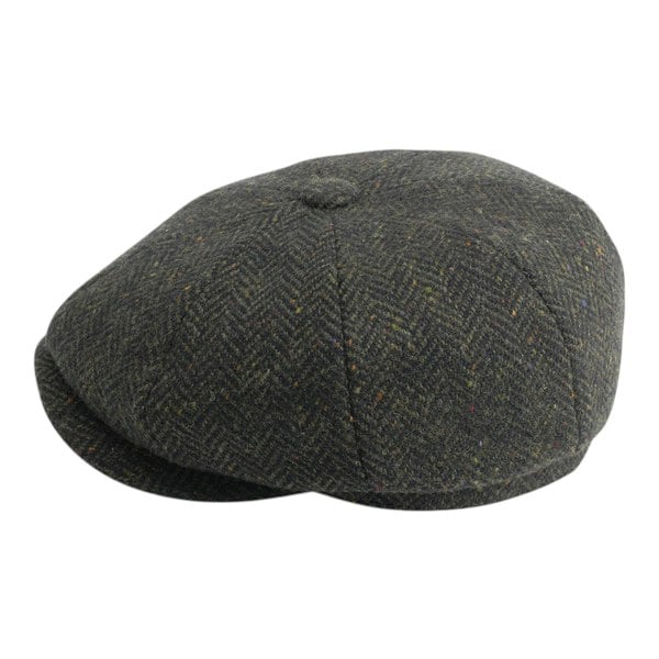 Gamble & Gunn Ardura - Green Button Top Cap Molloy and Sons Irish Donegal Tweed