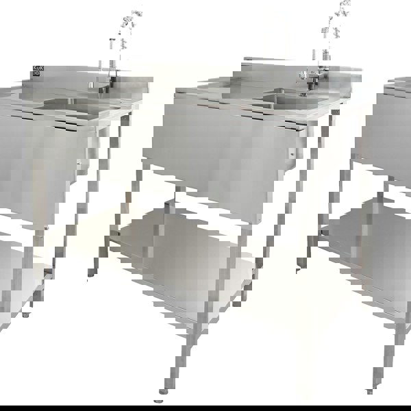 Kukoo Science Lab Laboratory Sink Stainless Steel Single Bowl 1.0 Left Hand Drainer