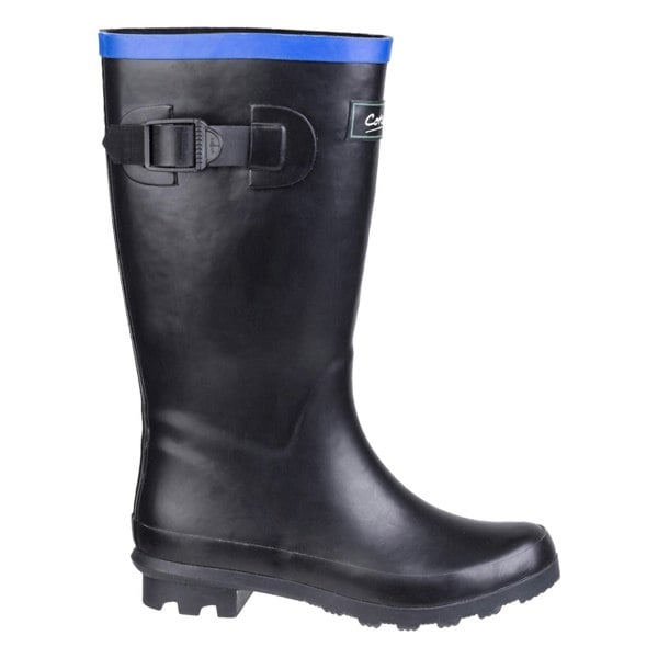 Cotswold Fairweather Rubber Black/Blue Wellington Boots