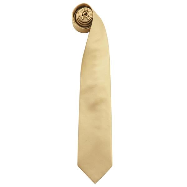 Premier Mens Fashion ”Colours” Work Clip On Tie (Pack of 2) - Gold