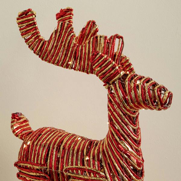 Samuel Alexander 40cm Light Up Christmas Reindeer with 50 Warm White LEDs