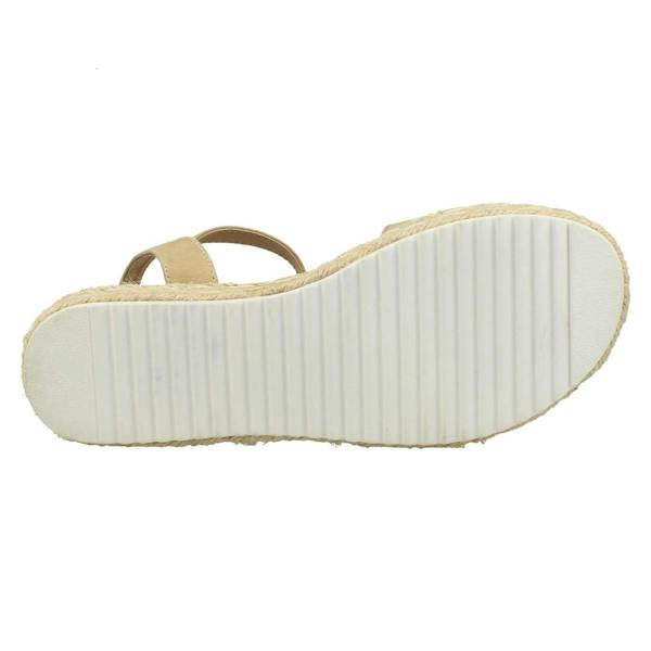 Savannah Ladies Mid Espadrille Wedge Ankle Strap Sandals F12096