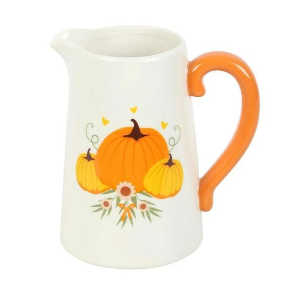 Kingsbury Gifts Autumnal Pumpkin Ceramic Decorative Jug Vase