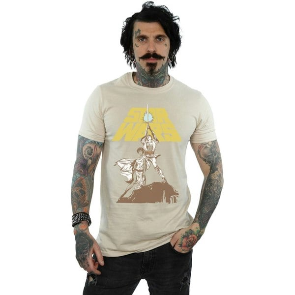 Star Wars Mens Vintage Rebels T-Shirt - Sand