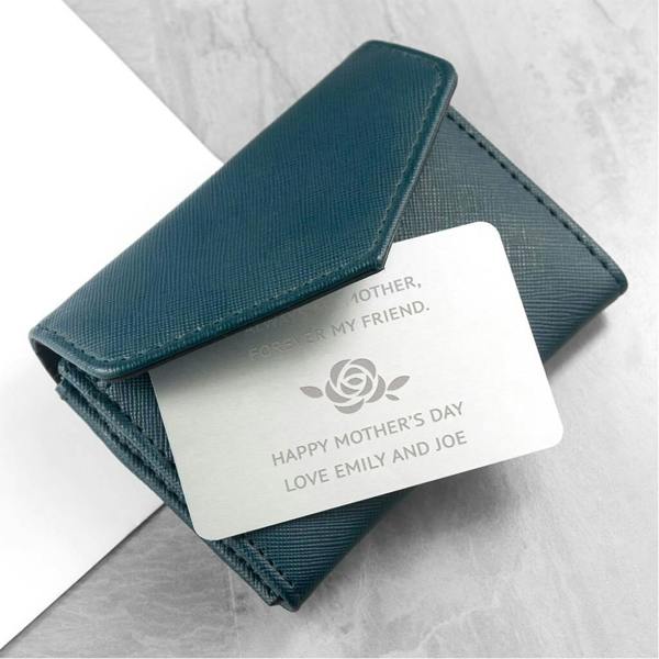 Personalised Mother's Wallet Keepsake - product in use