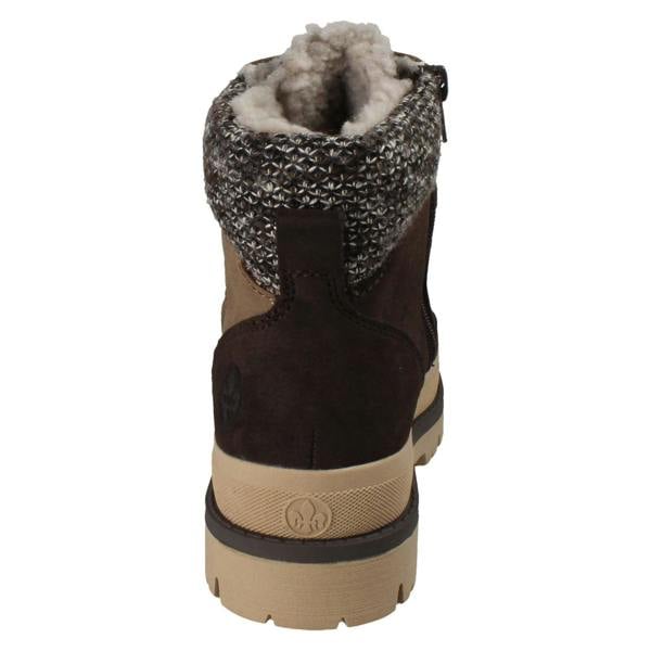 Rieker Ladies Rieker TEX Warm Lined Platform Ankle Boots Y6210