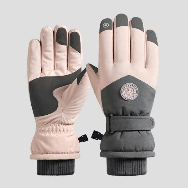 Anniou Women's Fleece Waterproof Thermal Ski Gloves - One size - light pink