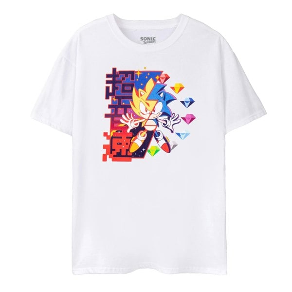 Sonic The Hedgehog Mens Diamond T-Shirt - White