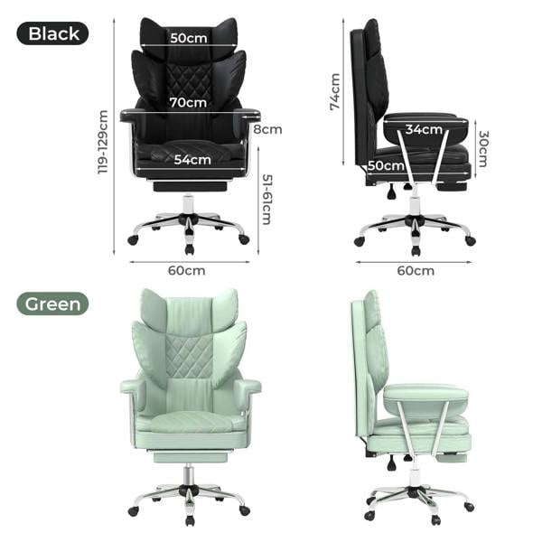 Levede Executive Office Chair Ergonomic High Back Spring Cushion Seat Footrest
