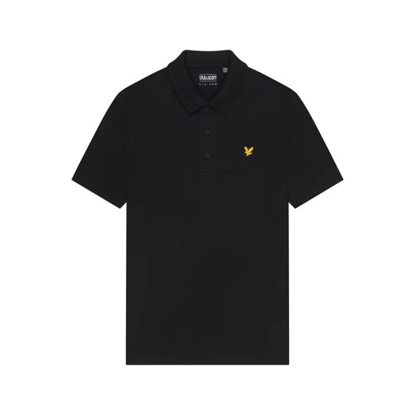 Lyle & Scott Mens Short-Sleeved Sports Polo Shirt - Jet Black