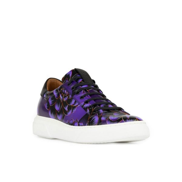 Embassy London Exstatic - Low Purple - Men's low top white sole Italian leather trainer