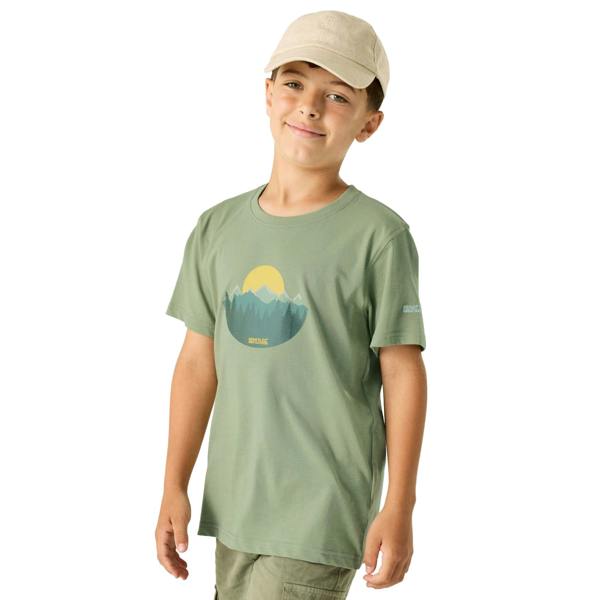 Regatta Childrens/Kids Bosley Palm Tree T-Shirt - Light Sage - 