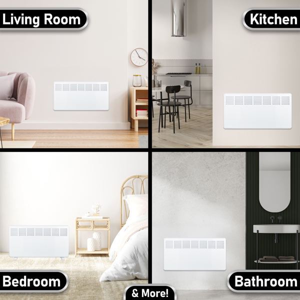 MYLEK Panel Heater 2KW Eco Smart WiFi App Radiator Electric Low Energy with Timer and Thermostat