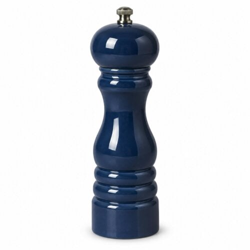 Skandi Home Elva Traditional Wooden Salt or Pepper Mill with Navy Lacquer Finish