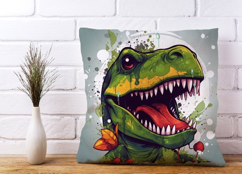 Warren Reed Laughing T-Rex Cushions