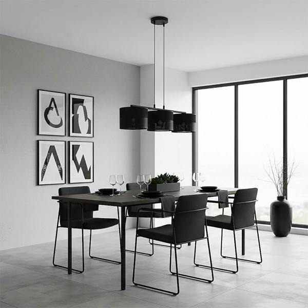 Emibig KARBON Pendant Lamp 3 x E27 Black