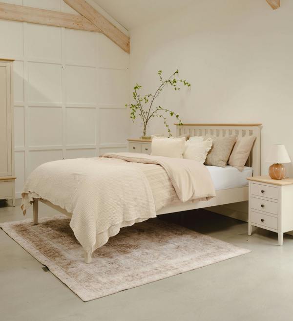 Pembroke Modern Wooden Bed Frame with Slatted Headboard Double King