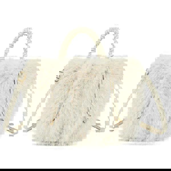 Love EMVY Teddy Grab Shoulder Bag with Silver Sparkle