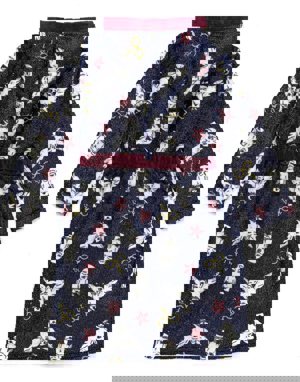 Harry Potter Girls Blue Hedwig All-Over Print Bathrobe