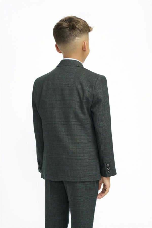 House of Cavani Boys Caridi Olive Three Piece Suit