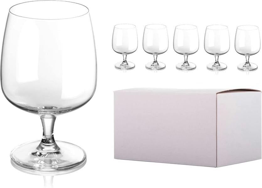 Short Stemmed Crystal Wine Glasses - Set of 6