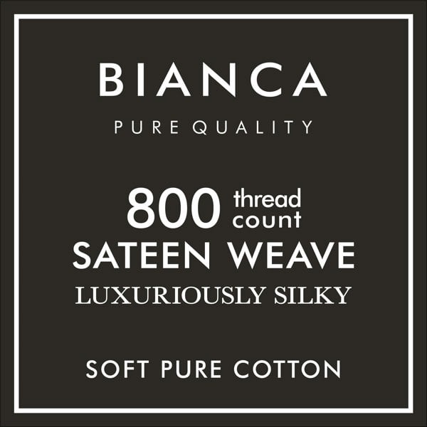 Bianca Luxury 800TC Cotton Sateen White Duvet Cover Set