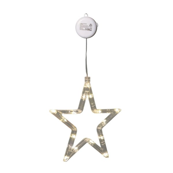 Samuel Alexander 20cm Battery Operated Light up Christmas Star Window Decoration with Warm White LEDs