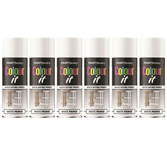 Paint Factory 6X  White Primer Spray Paint 400ml