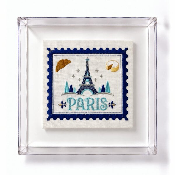 Lilly Loves Paris Embroidered Stamp