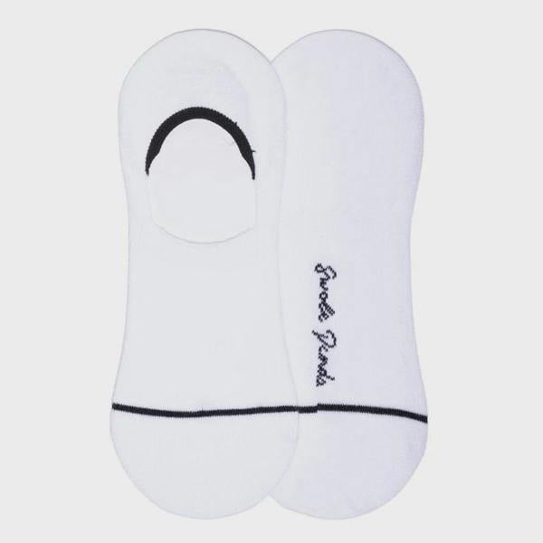 Swole Panda No Show Invisible Bamboo Socks - White