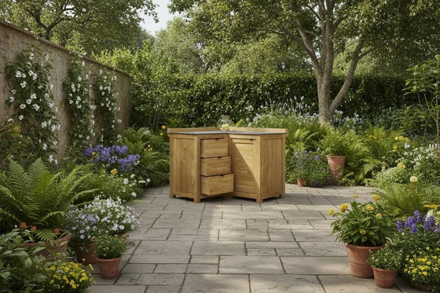 Ocean Designs Barletta Teak Kitchen Corner Unit