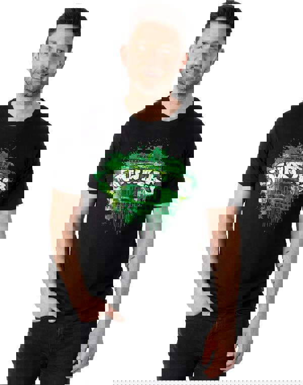 Teenage Mutant Ninja Turtles Mens Black 1984 New York City Short Sleeved T-Shirt