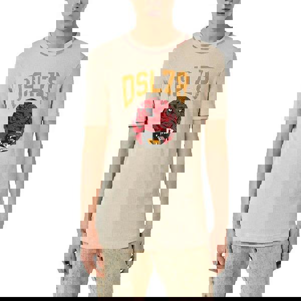 Diesel Unisex Adult DSL78 Logo Ribbed T-Shirt - Beige - 