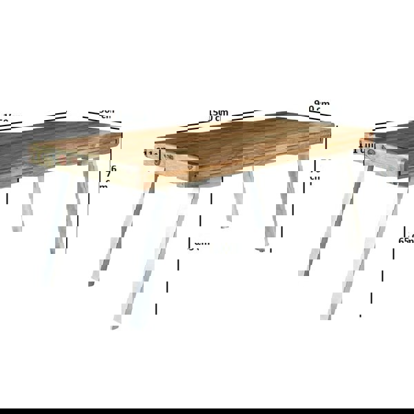 IH Design Aaron Wood & Metal Large Dining Table