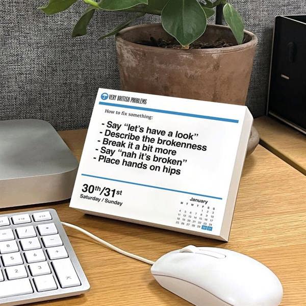 Very British Problems Desk Calendar 2027, Desk Calendars, Day To View, Humour, Gift
