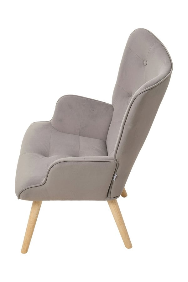 Living and Home Flannel Upholstered Tufted Lounge Chair