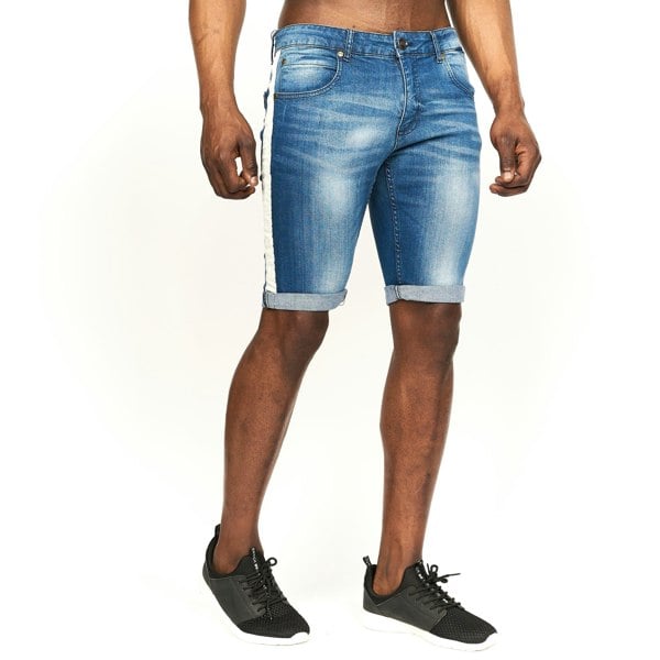 Crosshatch Playmore Denim Shorts Stone Wash