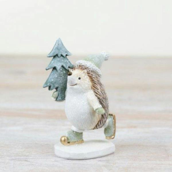 Garden Greatness Skating Christmas Hedgehog Ornament