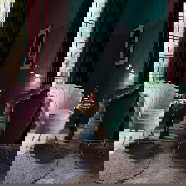 Shell Armchair, Velvet-Weilai Concept-Weilai Concept