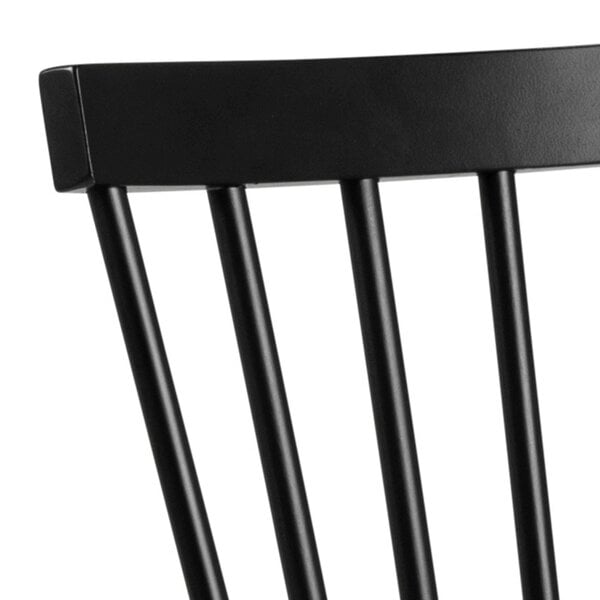 Wyld Haus Set of 2 Freya Black Wooden Dining Chairs Slatted Back
