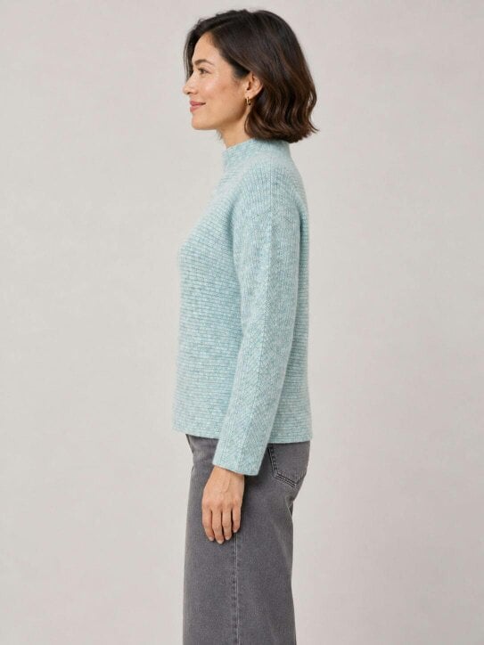 VIZ-A-VIZ Two-tone Half Cardigan Stitch Jumper