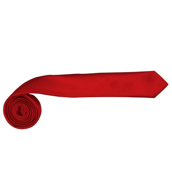 Premier Tie - Mens Slim Retro Work Tie (Pack of 2) - Red