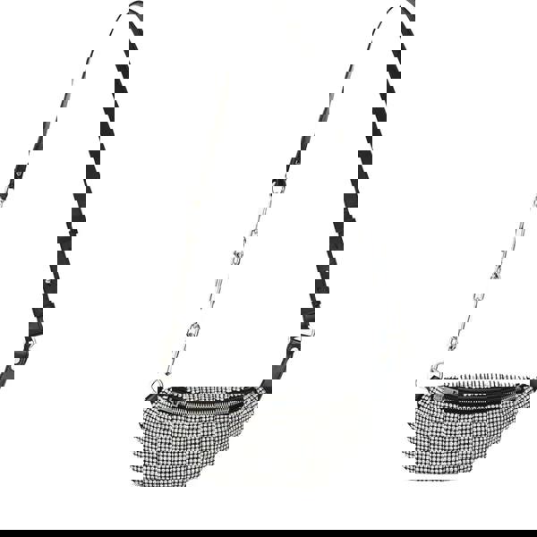 Alexander Wang rhinestone crossbody bag in black and silver