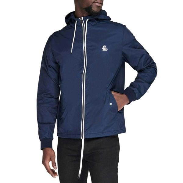 Original Penguin Mens Hooded Jacket - Blue Navy - Blue Navy - 100% Mixed