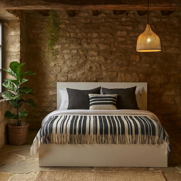 Wyld Haus Budapest 4ft6 Double White Wooden Bed Frame