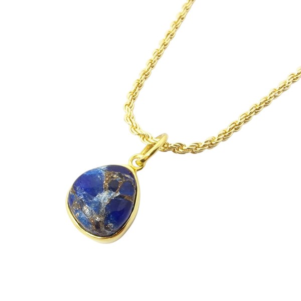 Gold Vermeil Sapphire September Birthstone Rope Necklace