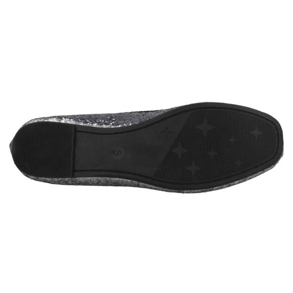 Ladies Star Flat Glitter Ballerina Shoe F8894