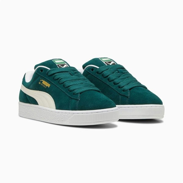Puma 395205-21 Unisex Suede XL - Dark Green/White