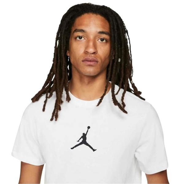 Nike Mens Air Jordan Cotton Short-Sleeved T-Shirt - White/Black - 