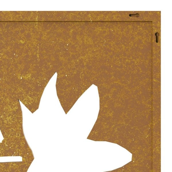 Berkfield Garden Wall Decoration 55x55 cm Corten Steel Maple Leaf Design
